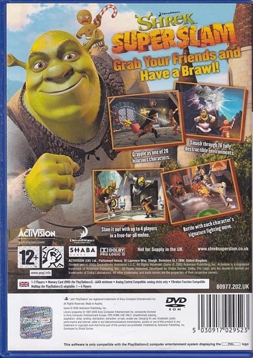 Shrek SuperSlam - PS2 (B Grade) (Genbrug)